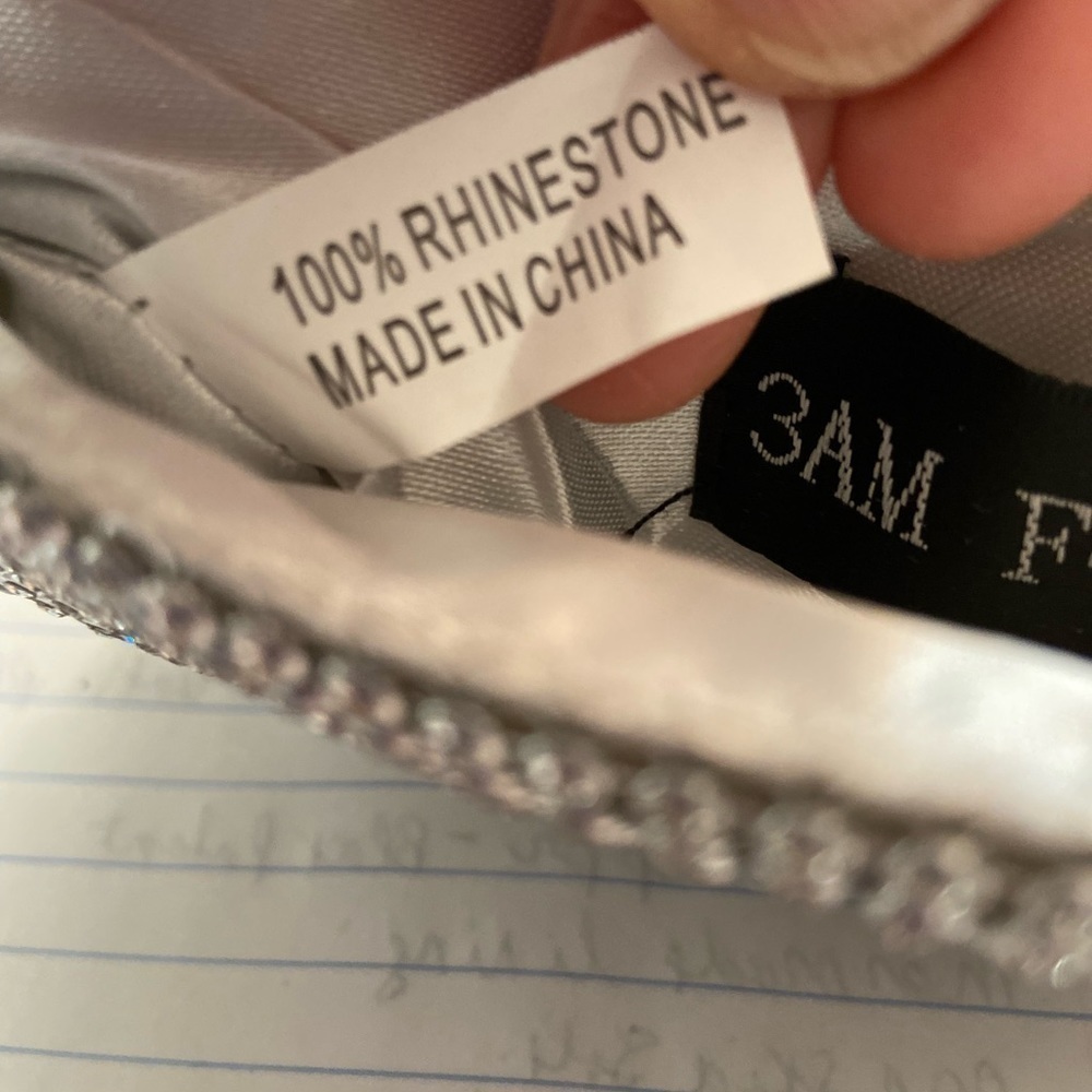3AM Forever Rhinestone Covered Mesh Crossbody/clutch - Picture 11 of 12